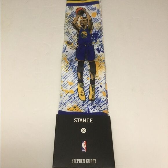 Steph Curry Stance NBA Legends Socks Men’s Sz 9-12 NEW - Picture 1 of 3